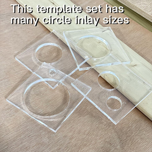 Pack of 4 Circle Inlay Template Set, Router Templates for Woodworking,Router Jig Templates Decorative Templates...