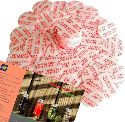 Torque Activated Pressure Sensitive Seals Cap Liners - 18 mm (0.71") -200 PCS -Made in USA- for Glass & Plastic Bottles & Containers - No Inductio...