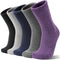 Sandsuced 5 Pack Merino Wool Hiking Socks for Women Warm Winter Thick Thermal Cozy Boot Work Soft Ladies Socks...