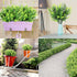 Ouddy Decor 8 Bundles Artificial Greenery Stems Fake Plants Outdoor UV Resistant Faux Plastic Boxwood for Kitchen Office Garden Porch Farmhouse Wi...