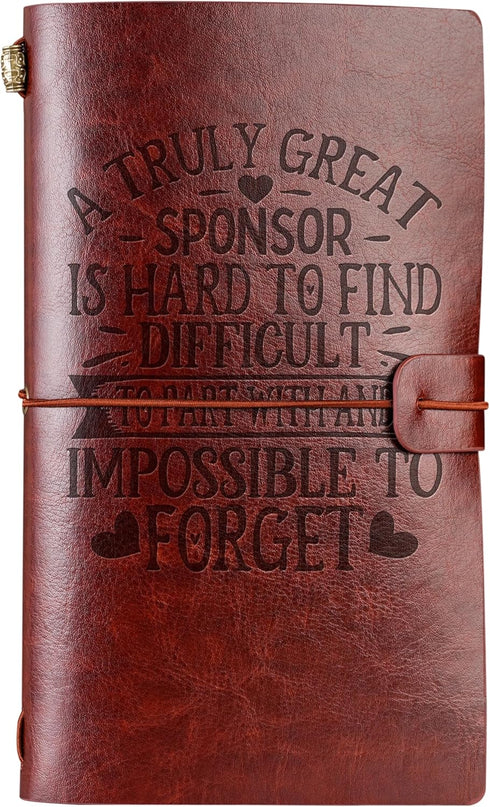 Sponsor Gifts Journal for Women, Men, Leather Embossed Refillable Notebook, Appreciation Gifts for Christmas, Sketchbook, Travel Diary, Lined Plan...