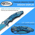 SZCO Supplies 300580-BL Titanium Finished Blue Dragon Edc Folding Knife with Pocket Clip, 8.5" Length...