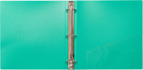 C-Line 3-Ring Poly Binder with Inner Pocket, Letter Size, 1-Inch Capacity, Color May Vary, 1 Binder (31710)...