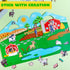JOYIN 3 Pcs Reusable Sticker Book-Reusable Make a Face Sticker Book, Hidden Picture Sticker Book, Farm Sticker Board. On The Go Travel Toy Activit...