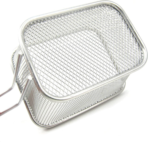 Best Utensils Chips Fry Baskets Stainless Steel Fryer Basket Strainer Serving Food Presentation Cooking Tool French Fries Basket (Large 5 inches)...