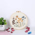 3 Sets of Beginner Embroidery Kits with 3 Patterns and 6 Needles, Needlepoint Kits for Adults,Including Embroidery Floss,3 Plastic Hoops and 3 Cot...