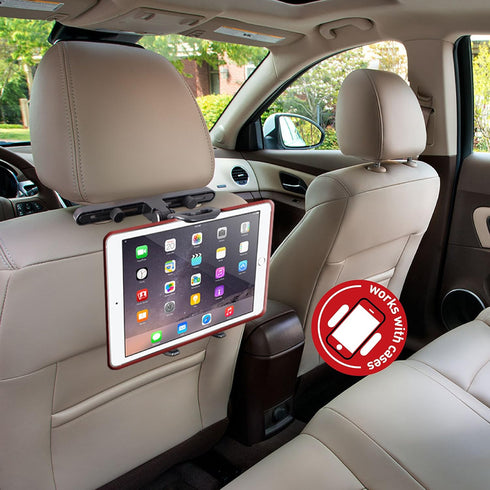 Macally Car Headrest Tablet Holder, Adjustable iPad Car Mount for Kids in Backseat, Compatible with Devices Such as iPad Pro Air Mini, Galaxy Tabs...