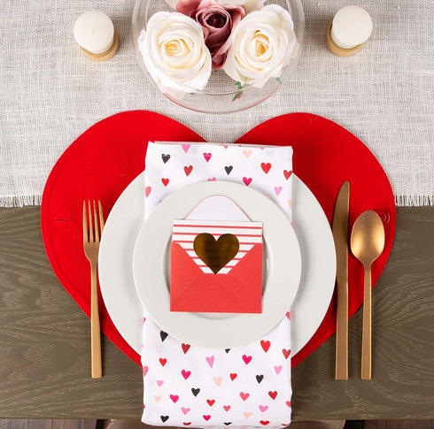 DII Valentine's Day Table Top Collection, Placemat/Table Runner, 14x58, Sweet Talk, 4 Piece...