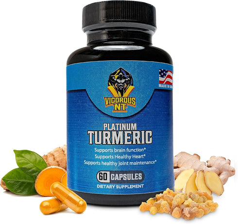 Vigorous NT Platinum Turmeric Supplement - 95% Curcuminoids - 60 Capsules...