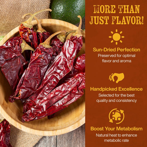 El Venado Guajillo Chile Pods 3oz (Dried) | Natural and Premium Mild to Medium Hear Chili - Best for Mexican Recipes like Molé, Tamales, Salsa Mac...