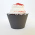 Cupcake Wrappers Solid Colors Adjustable - Set of 12 (Charcoal Dark Gray)...