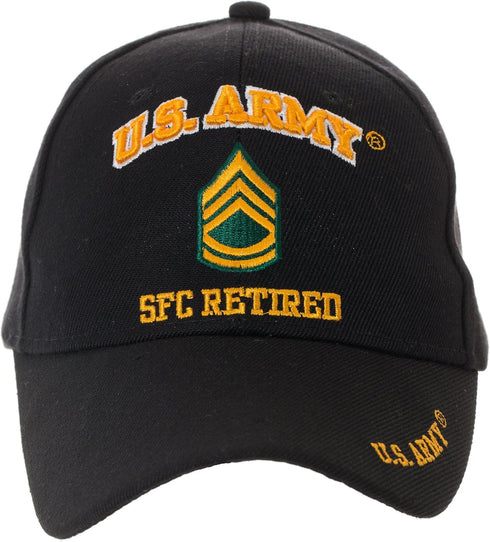 Officially Licensed US Army Retired Baseball Cap - Multiple Ranks Available! (Sergeant First Class)...