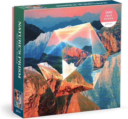 Galison Nature's Prism – 500 Piece Puzzle Featuring Prisms Superimposed Over Vibrant Canyon Filled Landscapes...