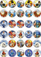 30 x Edible Cupcake Toppers Themed of cartoon anime Collection of Edible Cake Decorations | Uncut Edible on Wafer Sheet...
