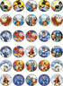 30 x Edible Cupcake Toppers Themed of cartoon anime Collection of Edible Cake Decorations | Uncut Edible on Wafer Sheet...