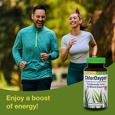 Herbs Etc. ChlorOxygen Chlorophyll Concentrate - Aids Healthy Blood Circulation - High-Altitude Environment Support - Energy Support - 60 Softgels...
