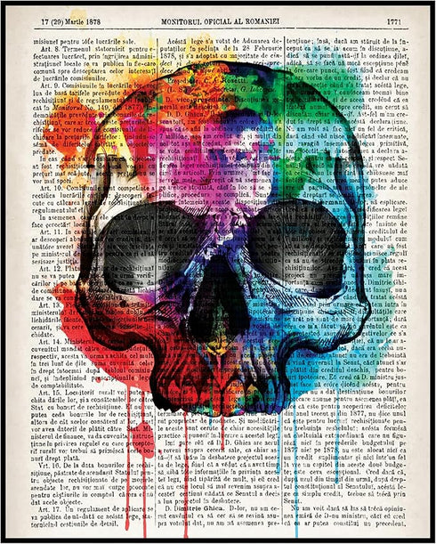 Posterizer 1 pcs-DJ Chimp Dictionary Art-Art for Animal Lovers-Urban Art-Gift for Street Art, Mural Fans-Decor for Home & Office- unframed wall ar...