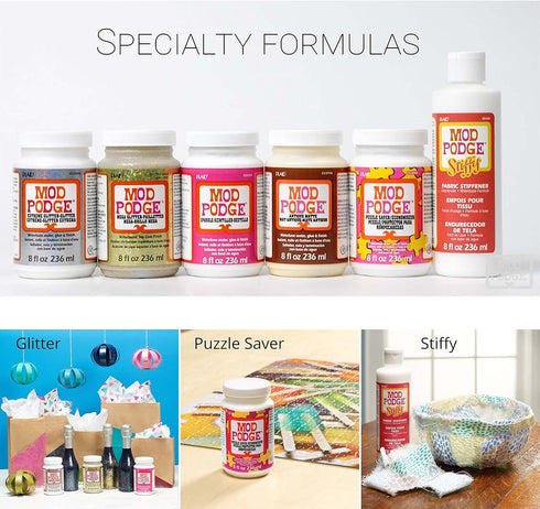 Mod Podge Waterbase Sealer, Glue and Finish (8-Ounce), CS11211 Sparkle...