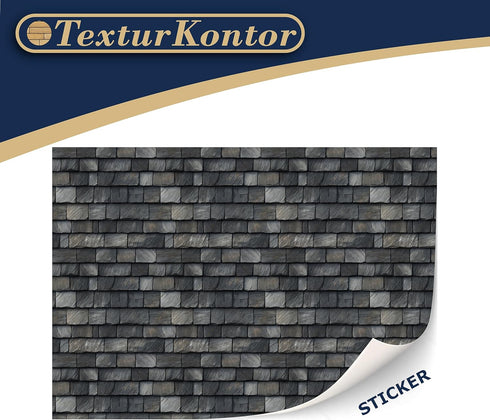 3 Sheets Self-Adhesive Roof Tiles and Shingles for Dollhouses Scale 1:12 (Roof shingles slate)...