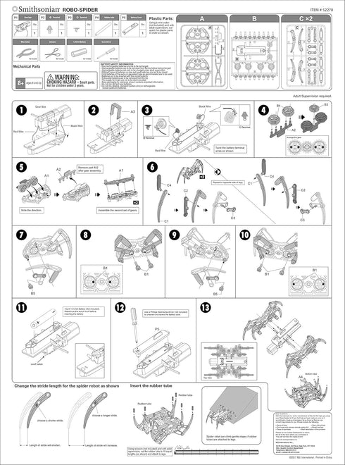 Smithsonian Science Activities Robo Spider Kit, Blue...