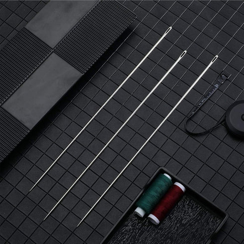 3 Pieces 12 Inch Upholstery Needle Extra Long Sewing Needles for Crafts Stainless Steel Straight Hand Upholstery for Tufting Webbing,Sewing Edges ...