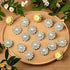50 pcs Pearl Rhinestone Crystal Embellishments Decoration Brooch Flatback DIY Craft for Flower Bow Headband Dress Accessory 14mm (Gold)...