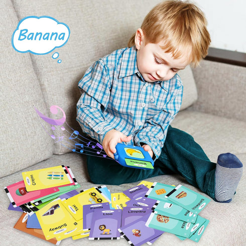 Kids Toddler Talking Flash Cards with 224 Sight Words,Montessori Toys,Speech Therapy,Autism Sensory Toys,Learning Educational Gifts for Age 1 2 3 ...