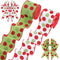 Yinder 2 Rolls 20 Yards Christmas Ribbon Red and Green Glitter Ribbon 2.5 Inch Christmas Tree Decorative DIY Ribbon for Wreaths Present Box Wrappi...