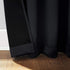 Sun Zero Nordic Theater Grade Extreme 100% Blackout Grommet Curtain Single Panel, 52" x 63", Black...