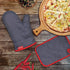 Oven Mitts and Pot Holders Set, Hot Pads for Kitchen Cooking Grill, 500? Heat Resistant Oven Mit, Pure Cotton and Terrycloth Lining, Heavy Duty Th...