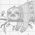 Dimensions 72-09004 Holiday Sloth Christmas Counted Cross Stitch Kit for Beginners, 6" D, 14 Cnt. White Aida, 5pcs...