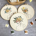 Harimau 3 in Beginner Embroidery Kit,Floral Plant Pattern,Cross Stitch Kits , Including Stamped Embroidery Cloth with 3 Embroidery Hoops, Color Th...