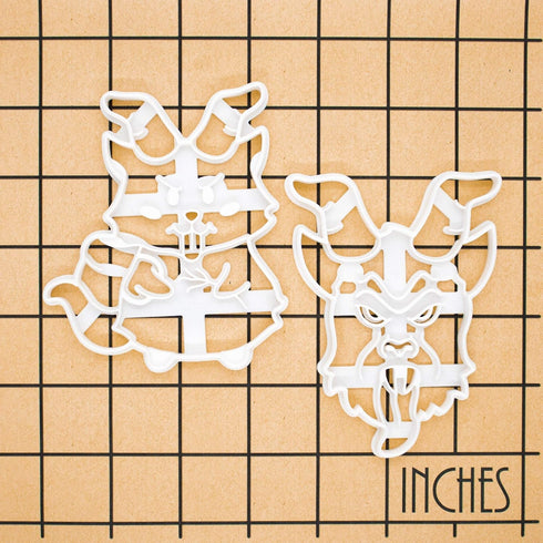 Set of 2 Krampus cookie cutters, 2 pieces - Bakerlogy...