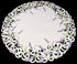 Linens, Art and Things Embroidered Purple Lavender Lilac on Ivory Large Doily, Small Tablecloth (24 Inch Round)...