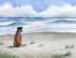 Boxer at the Beach Art Print by Watercolor Artist David J Rogers....