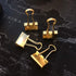 Gold Binder Clips Mini Metal Clamp 3/5" / 0.6-inch / 15-mm (Golden, 40-Count)...