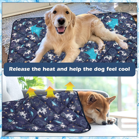 Premium Cooling Mat for Large Dogs - Washable Dog Cooling Throw Blanket?Durable Self Cooling Pet Mat for Cat, Soft Cooling Summer Blanket for Hot ...