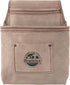 Graintex SS2049 2 Pocket Nail & Tool Pouch Beige Color Suede Leather for Constructors, Electricians, Plumbers, Handymen...