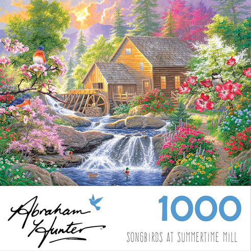RoseArt - Abraham Hunter - Songbirds at Summertime Mill - 1000 Piece Jigsaw Puzzle for Adults...