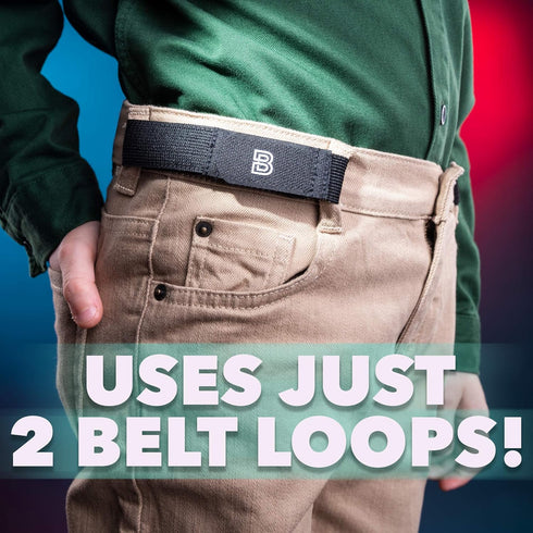 BeltBro For Kids No Buckle Elastic Belt — 3 Pack (S, M, L) — Fits 1 Inch Belt Loops, Comfortable and Easy To Use...
