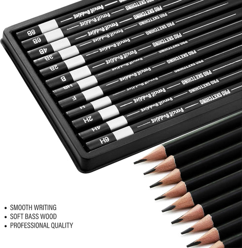 Sketch Pencils for Drawing, Triangular Drawing Pencils Set, 12 Pack Art Pencils for Drawing & Shading, Graphite Shading Pencils for Sketching, Adu...
