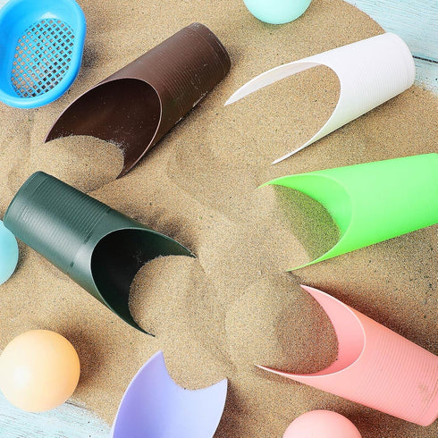6 Pcs Bonsai Soil Scoops Plastic Garden Shovels Garden Tool Bucket Shovel Colorful Small Mini Potting Scoop for Plant Flower Succulent...