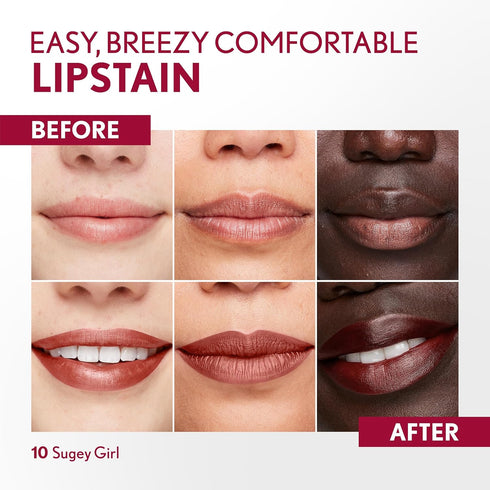 COVERGIRL Outlast, 10 Sugey Girl, Lipstain, Smooth Application, Precise Pen-Like Tip, Transfer-Proof, Satin Stained Finish, Vegan Formula, 0.06oz...