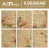 AnyDesign 12 Sheet Vintage Floral Wrapping Paper Retro Newspaper Kraft Gift Wrap Bulk Folded Flat Rose Flower Craft Art Paper for Party DIY Wrappi...