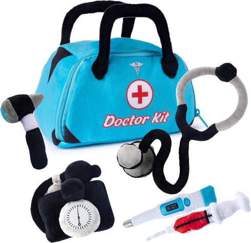 Talking Plush Toy Doctor Kit for Toddlers | Doctor Playset | Kid Doctor Set | Doctor Kit for Toddlers | Dr Kit | Includes Talking Blood Pressure M...