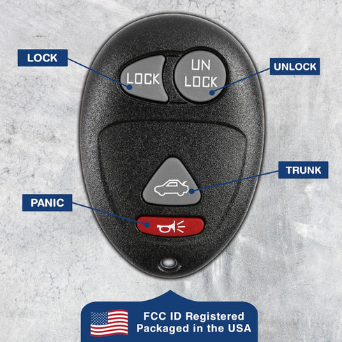 KeylessOption Keyless Entry Remote Control Car Key Fob Replacement for L2C0007T...