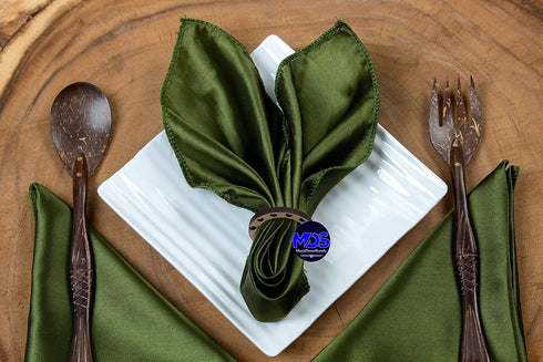 MDS Pack of 50 Satin Napkin Square 12 X 12 Inches Sliky Smooth Dinner Table Napkins Handkerchief for Weddings Baby Shower Birthday Party Home Banq...