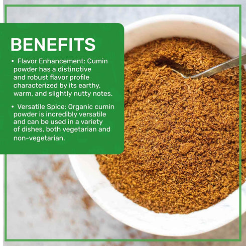 Jiva Organics Organic Ground Cumin Powder 7 ounce - 100% Pure & Non-GMO (Ground Cumin Seeds)...