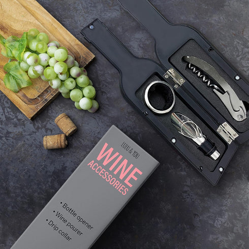 Lulu & You Wine Kit - Wine Opener Set - Wine Gift for Any Wine Enthusiast | Wine Accessories for Wine Lovers...