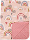 Top Tots Deluxe Minky Baby Blanket - Hearts and Rainbows, 40 x 29 Inch Pink...